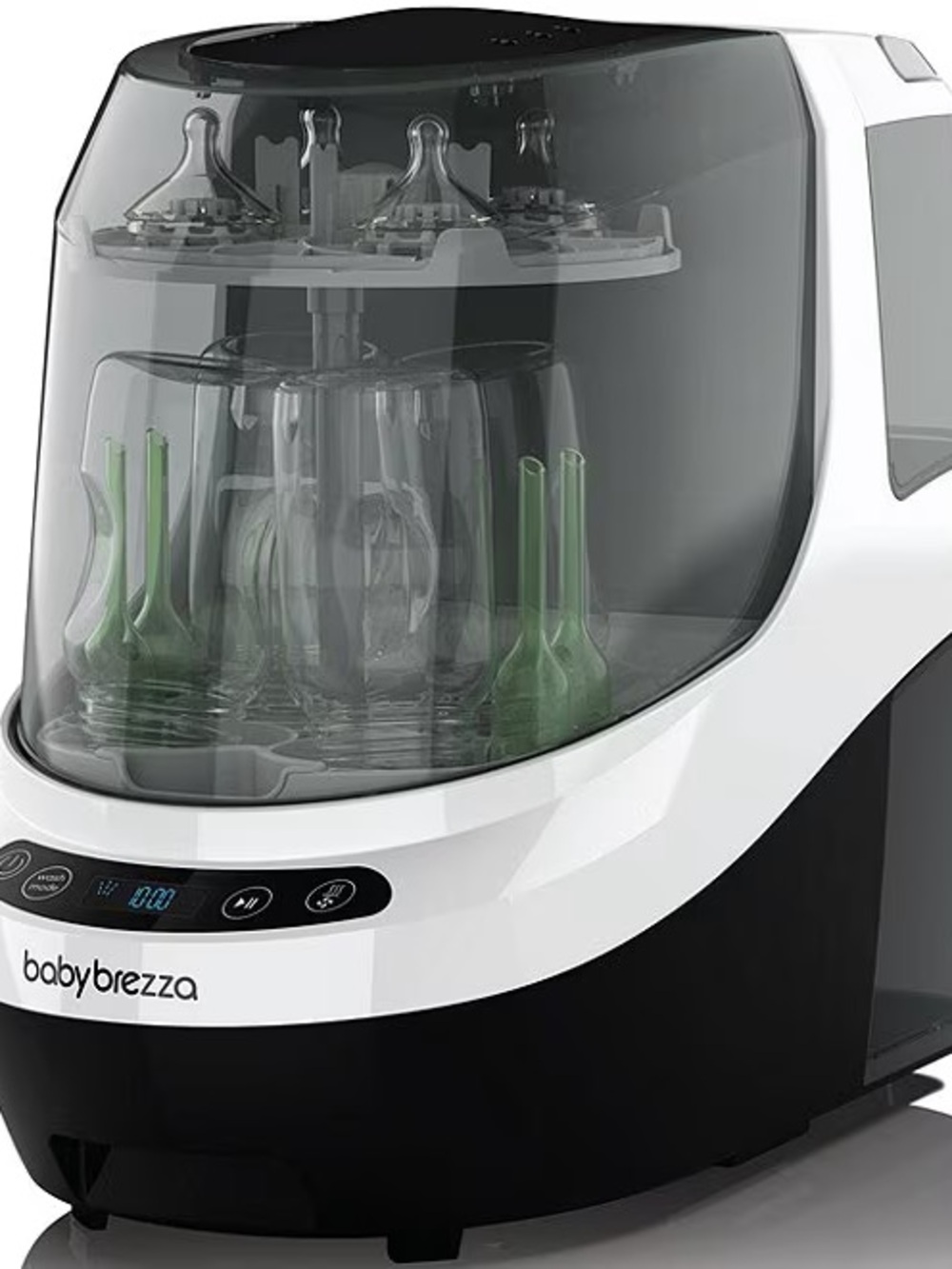 BabyBrezza Electric Bottle Sterilizer & Dryer - White and Black